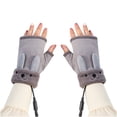 thumbnail image 1 of Smart USB Recargable Invierno Protección contra el frío Calor Calefacción Orejas de conejo Guantes Lavable Cálido Mano Tesoro Fridja nalpqowj3414, 1 of 3