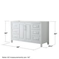 thumbnail image 5 of Wyndham Collection Daria 60" No-Sink Wood Single Bathroom Vanity in White/Gold, 5 of 7