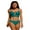 Teal, variant on Women Bikini Sets Cutout O-Ring Swimsuit High Cut 2 Piece Bathing Suit