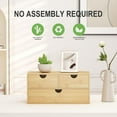 thumbnail image 5 of Bamboo Desk Organizer with Drawers - Small Desktop Countertop Mini Tabletop Storage Container - No Assembly Required, 5 of 12