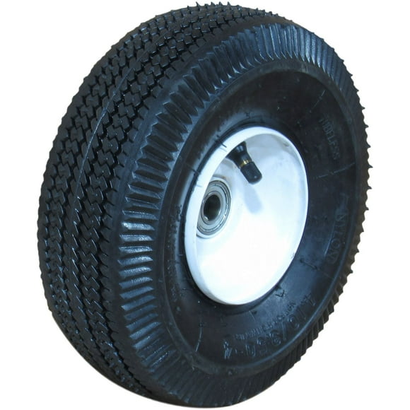 Wheelbarrow Tire Assembly, 4.10/3.50-4 4PR Sawtooth Tire and Wheel
