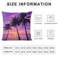 thumbnail image 6 of JRXY Ocean Sea Beach Throw Pillow Covers Sunset Palm Trees Square Pillow Cases Set of 2 for Decorative Cushion Bed Couch Sofa Purple White, 6 of 6