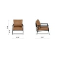 thumbnail image 6 of A&D Home Parker Vegan Leather Accent Chair, Light Brown, 6 of 8