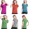 thumbnail image 7 of Women T Shirt Short Sleeves Hygroscopic Quick Dry Fitness for Women Top Clothes, 7 of 7