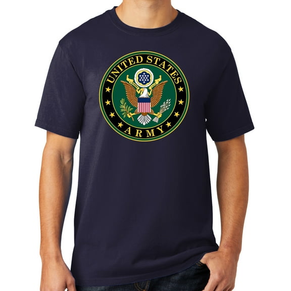Mens US Army Insignia Cotton Tee Shirt, 4XL True Navy Blue