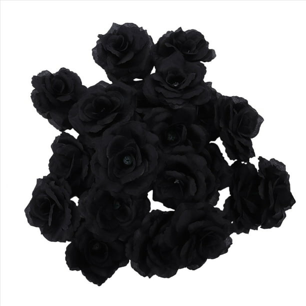 400 Piezas de Flores Artificiales de Seda Rosa Negra para Fiesta, Boda, Casa, Oficina, JardíN, Decoración DIY