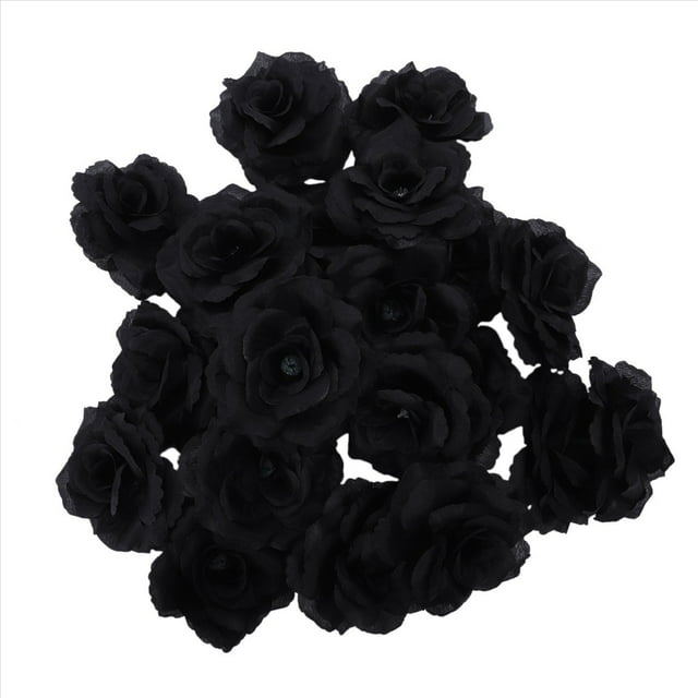 400 Piezas de Flores Artificiales de Seda Rosa Negra para Fiesta, Boda, Casa, Oficina, JardíN, Decoración DIY
