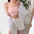 thumbnail image 3 of Women's Bandeau Bra Spaghetti Strap Bralette Seamless Tube Tops Removable Pads Everyday Bras, 3 of 7
