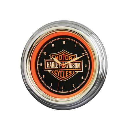 Harley-Davidson Bar & Shield LED Clock Long Lasting Bright Orange HDL-16633 Harley Davidson Harley-Davidson Bar & Shield LED Clock Long Lasting Bright Orange HDL-16633 Harley Davidson
