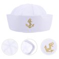 thumbnail image 1 of Houderco 1Ud White Sailor Hat Uniform Performing Costume Accessory, 1 of 6
