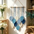 thumbnail image 6 of Leodye 1PCS Leaf Macrame Wall Hanging Tapestry, Hand Woven Wall Art Decor for Bedroom and Living Room Interior -15.7*26.7IN, 6 of 7