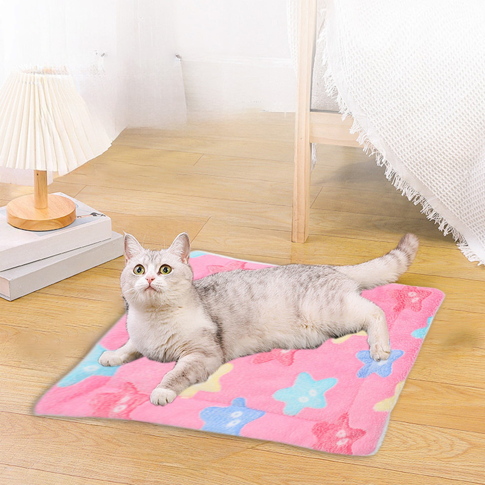 Winter Cat Heating pad,Large Heating Pad for Pets 19.68*15.74 in Dog Heating Pad Outdoor,Heated Pet Bed for Pets Birth,Newborns or Elder Pets