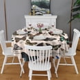 thumbnail image 2 of Butterfly Species Chart Round Tablecloth 60"x60",Wrinkle Wipeable Table Cloth for Kitchen Dining Room Picnic Patio Party, 2 of 6