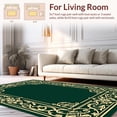 thumbnail image 2 of ODIKA 2'x3' Machine Washable Non-Slip Area Rug, Classic Ornamental Scrollwork with Floral Embellishments High Traffic Rug, Green, 300076, 2 of 7