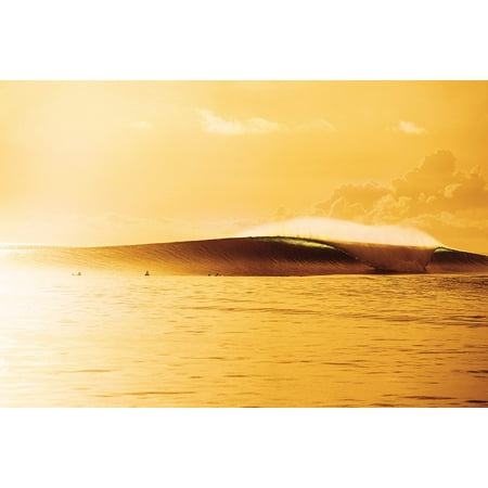 Laminated Poster Pete Frieden Golden Indo Mentawais Islands Indonesia Surf Art Poster Surfing Posters Artwork Poster Print 11 x (Best Places To Surf In Indonesia)