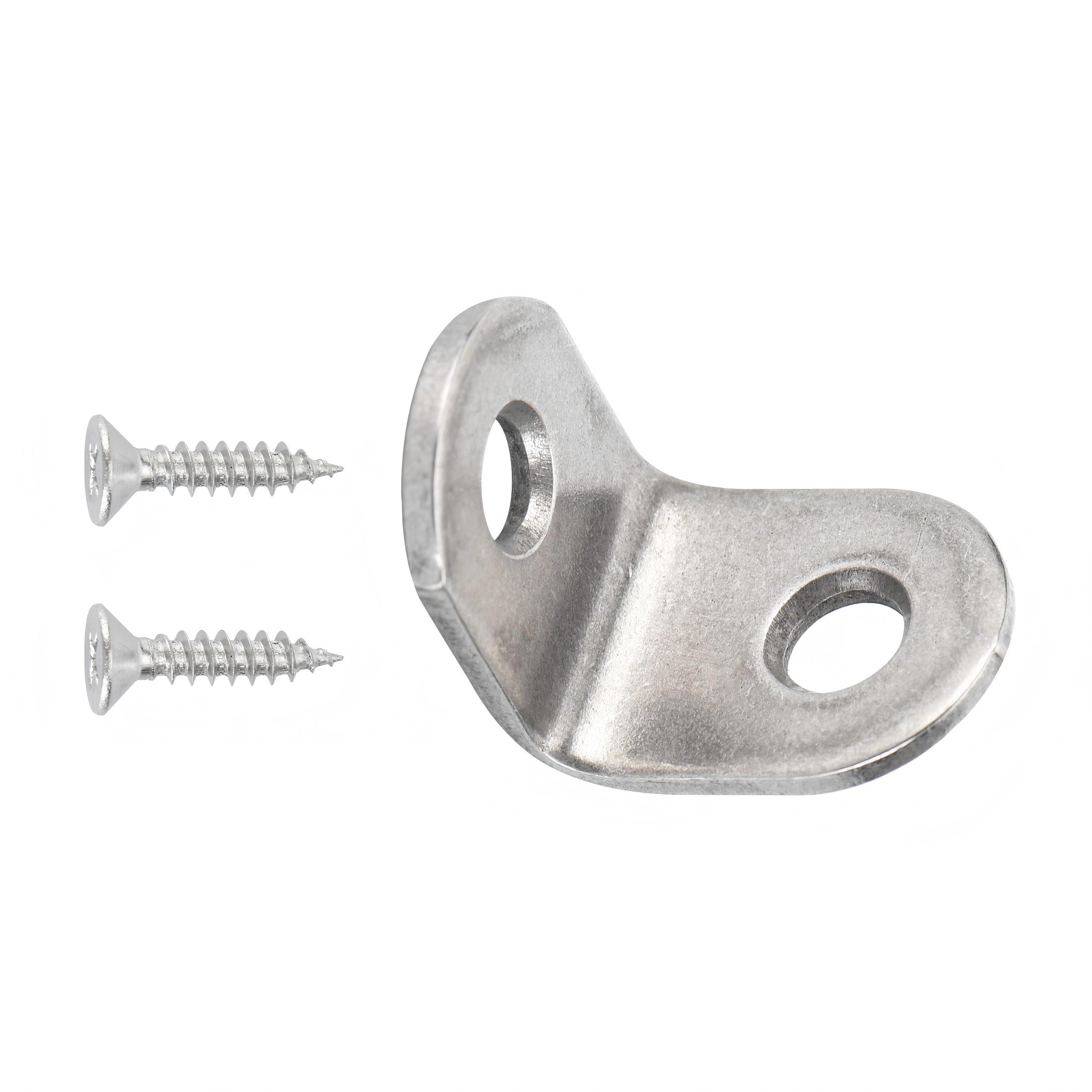 Hyper Tough 0.79 in. Stainless Steel Corner Brace for Shelves and Wood Furniture with Screws, 50 Pack