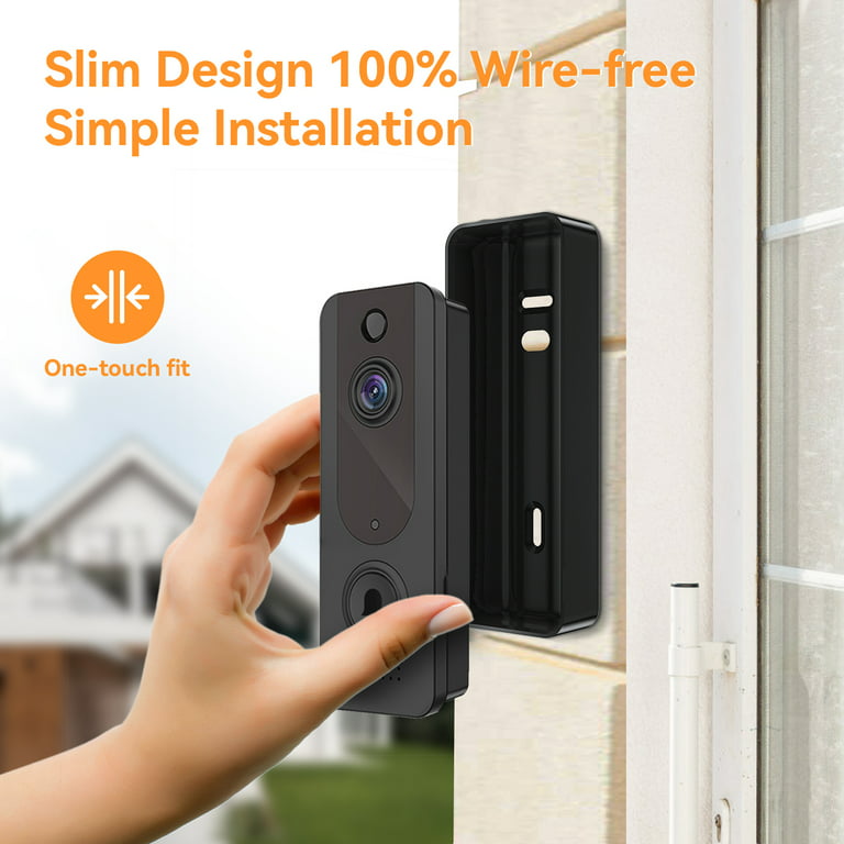 Luckwolf Wireless Doorbell Camera with Chime, Video Doorbell Security  Camera with Batteries for Home 