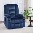 thumbnail image 2 of MCombo Large Power Lift Recliner Chair Sofa with Massage and Heat for Elderly People, Extended Footrest, Hand Remote Control, USB Ports, Fabric 7549 (Large, Navy Blue), 2 of 8