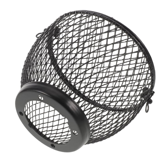 Phenofice Black Metal Lamp Guard Cage with Anti-Scald Feature for Reptile Heating Lamp
