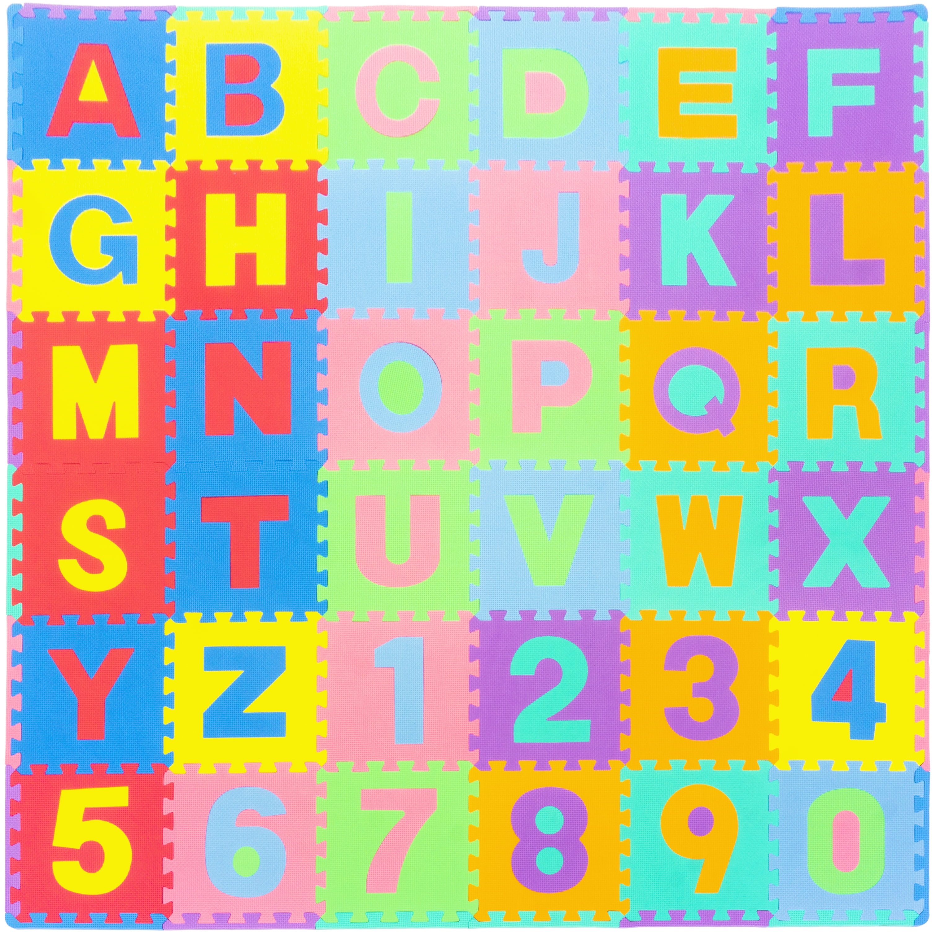 ProSource Kids Foam Puzzle Floor Play Mat with Alphabet Letters