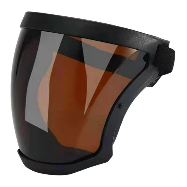 Almencla Protection du Visage et des Yeux, Protection Complète, Antibuée, Grand Écran de Vision, Soudage, Brun Foncé