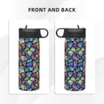 thumbnail image 3 of Yiaed Colored Glass1 Print Water Bottle with Straw Lid, Stainless Steel Double Wall Insulated Water Bottle | Leak-Proof and Spill-Proof Water Bottle, 3 of 8