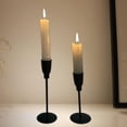 thumbnail image 1 of Candelabro de pilar Macarena 2x de hierro para velas cónicas Negro, 1 of 8