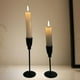 thumbnail image 1 of Candelabro de pilar Macarena 2x de hierro para velas cónicas Negro, 1 of 8