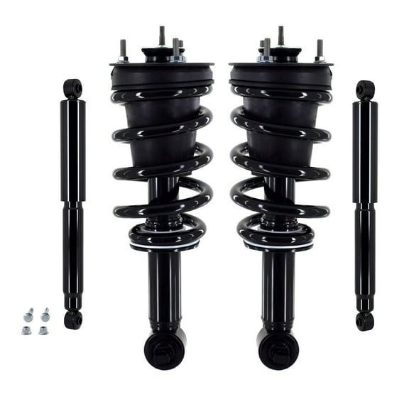 Set of 4 Front Quick Complete Strut-Coil Spring-Rear Shock Absorber For 2017-2020 GMC Yukon XL Monotube Performance Upgrade