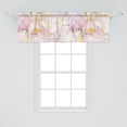 thumbnail image 2 of Peony Window Valance, Vintage Themed Flowers Boho Pattern Soft Colors Silhouettes Print, Curtain Valance for Kitchen Bedroom with Rod Pocket, 54" X 18", Pale Lavender and Pale Green, by Ambesonne, 2 of 2