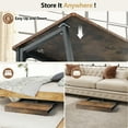thumbnail image 4 of Homycasa Foldable Walnut Home Office Desk with MDF Top, 4 of 6