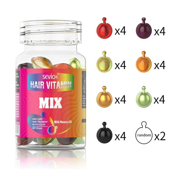 WAITLOVER Cápsulas de cuidado del cabello con queratina para un cabello sedoso, brillante y nutrido 30 cápsulas