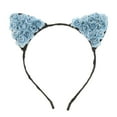 thumbnail image 4 of 2 uds., Flor de papel, de gato, accesorios para el cabello, disfraz de , diadema, accesorios para fotografía Azul Salvador Diadema de orejas de gato, 4 of 10