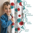 thumbnail image 3 of Pioneer Flower Floral Print Pattern Insulated Teens Curtains Set Of 2, Bedroom Essentials, Toddler Room Decor 52"x84", 3 of 5