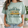 thumbnail image 4 of Back To School Shirt, It’s A Good Day For Learning Tee, Cute School Bus Classroom Shirt, First Day Of School Gift, Teacher Outfit, 4 of 10