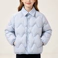 thumbnail image 2 of KyCheLot Winter Jacket for Girls Button Lapel Neck Long Sleeve Jackets Comfy Thermal Windproof Outerwear, 2 of 9