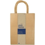 Papermania Bare Basics Gift Bags 8"X10.25"X4.25" 5/Pkg-Kraft, Pk 4, Papermania