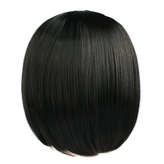 Wig with Bangs, Wigs for Women, Wigs Short Straight Synthetic Hair Full Wigs for Women Natural Looking Heat