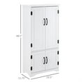thumbnail image 6 of Demi Bonn 48" Accent Floor Storage Cabinet Kitchen Pantry with Adjustable Shelves and 2 Lower Doors, White, 6 of 7