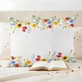 thumbnail image 3 of Spring Floral Outdoor Waterproof Pillow Covers, Summer Pastoral Botanical Decorative Square Throw Pillowcase Sofa Cushion Sham for Patio/Couch/Chair, 24"x24" 2 Pack, 3 of 8