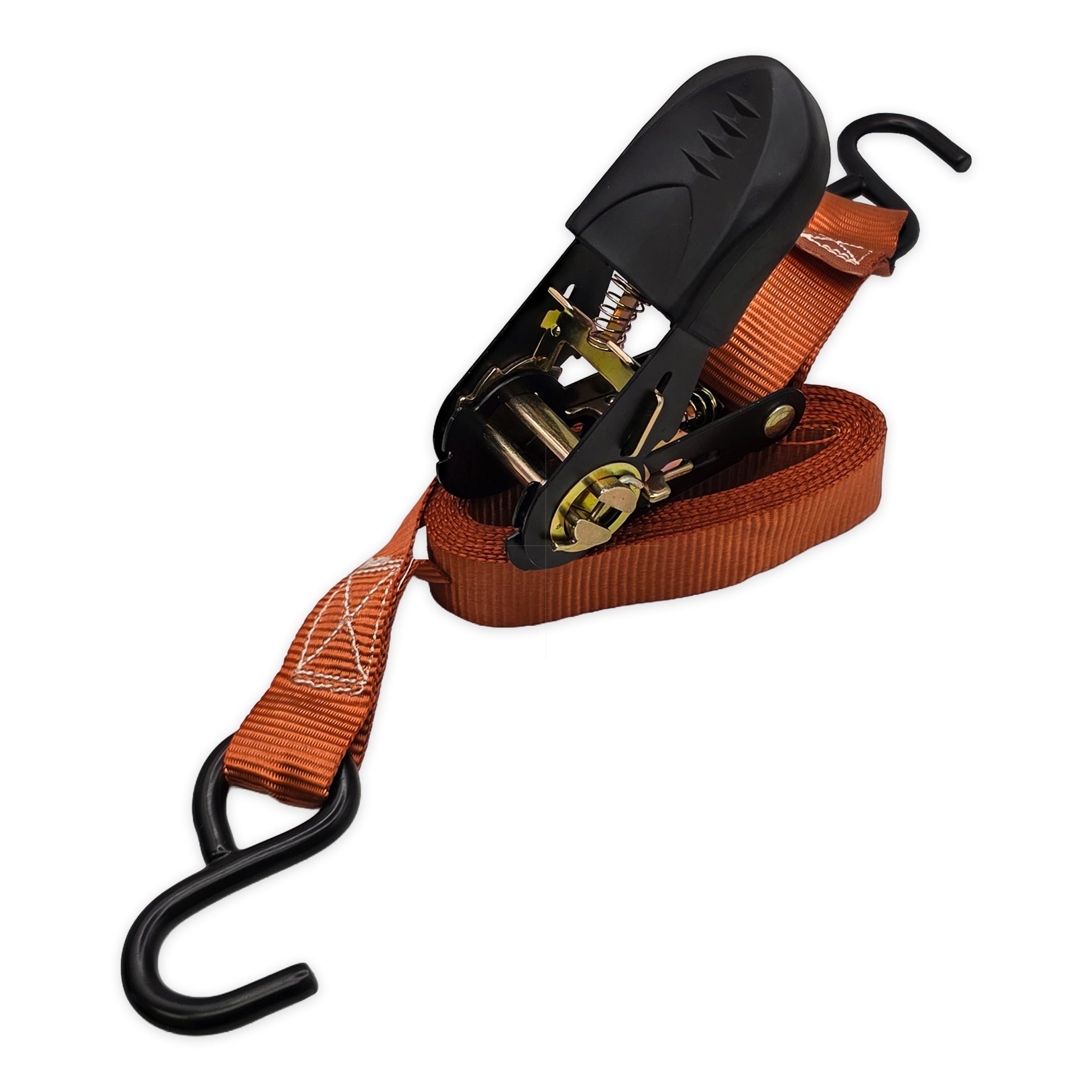 Ozark Trail 10-Ft Ratchet Tie Down Straps, 2-Pack, 400 lb WLL, Brick Orange