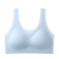 thumbnail image 6 of Lovskoo Womens Bras Summer Comfortable Thin Backless Seamless Wireless Ice Silk Plus Size Underwear Daily Wear Blue, 6 of 6