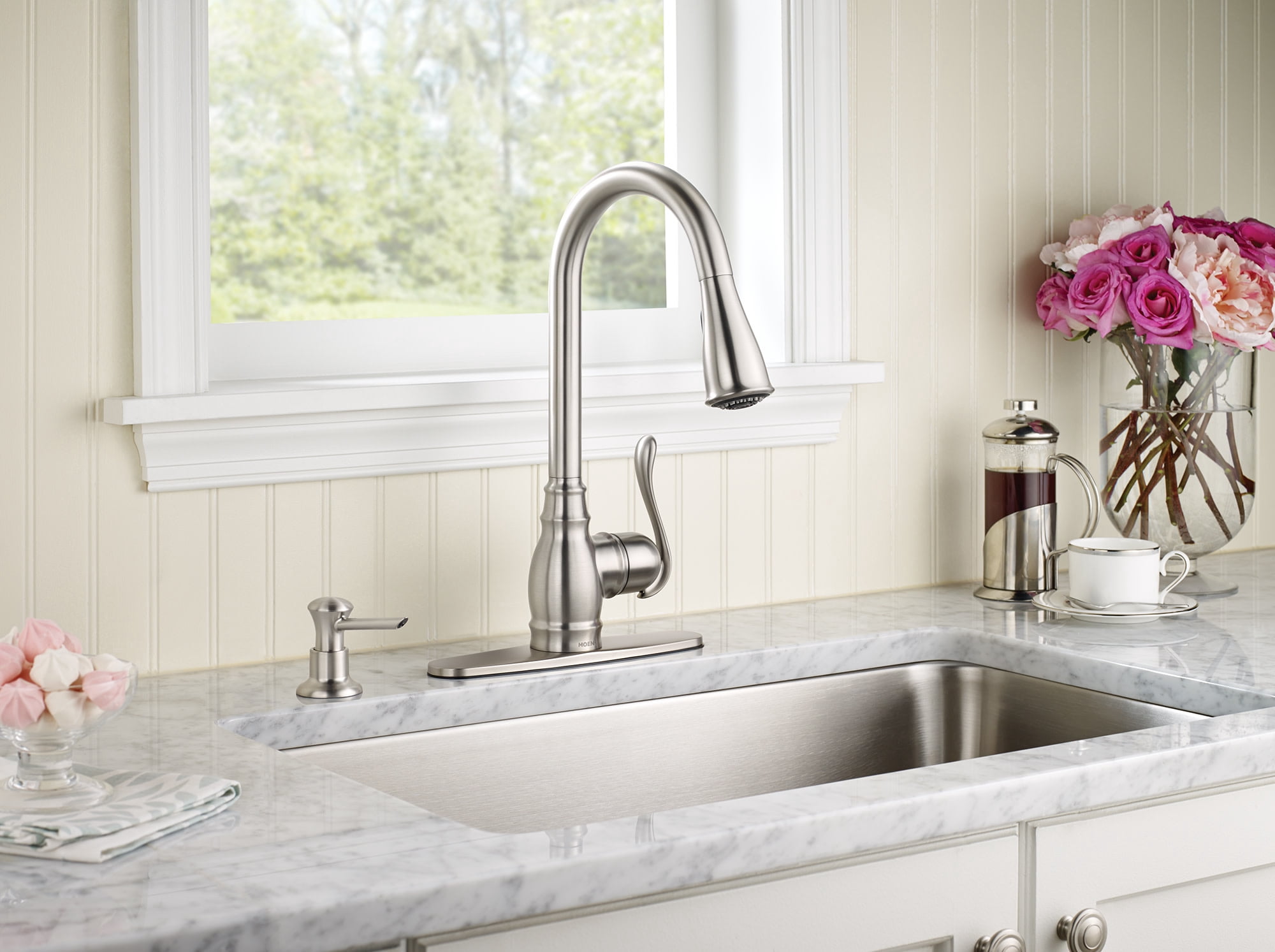 Moen Ca87003 Pull-Down Kitchen Faucet, Chrome Plated