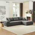 thumbnail image 3 of Kevinplus Sectional Couch Covers 2 pcs L Shape Sectional Sofa Couches for Living Room, Bedroom, Salon, 2 PC Free Combination, Grey., 3 of 8