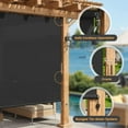thumbnail image 5 of Vicllax 9'Wx8'H Outdoor Blind Sun Roller Shade for Patio Porch Crank Operation, Black, 5 of 9
