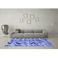 thumbnail image 3 of Ahgly Company Indoor Square Abstract Blue Modern Area Rugs, 3' Square, 3 of 4