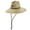 Brown, variant on Rush Straw Lifeguard Sun Hat, 4" Bound Big Brim, Chin Cord and Toggle with Logo Patch (Brown, Small/Medium)