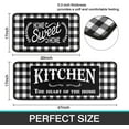 thumbnail image 2 of Framhouse Kitchen Rugs and Mats Set of 2, Black and White Buffalo Plaid Non-Slip Floor Mat for Home Kitchen Decor - 17x29 and 17x47 Inch, 2 of 7