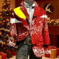 thumbnail image 2 of KHONTS Christmas Suit for Men Ugly Lightweight Xmas Printed Blazer Casual One Button Holiday Party Fit Jacket with Pockets 05-Red XXXL, 2 of 3