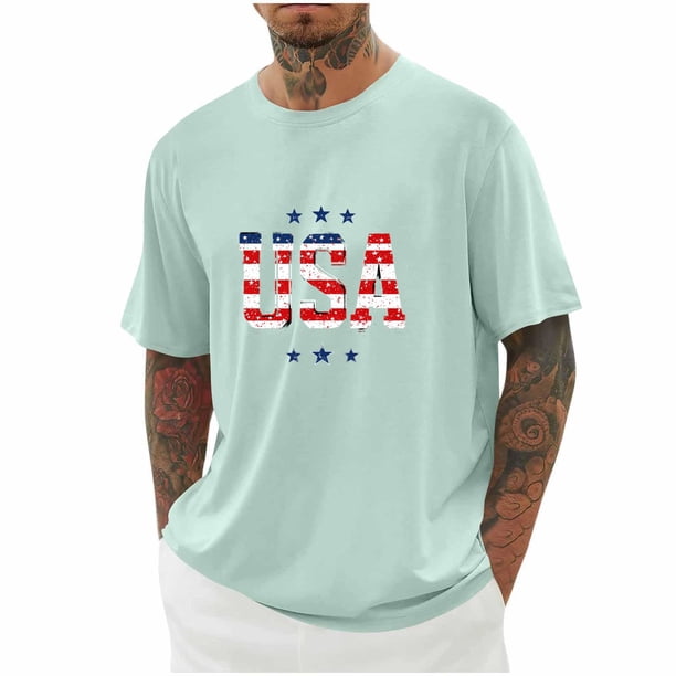 Tops para hombre, blusas y camisas de cuello redondo y manga corta para hombre, blusas casuales de moda con cuello redondo y manga corta para hombre, blusas de poliéster para hombre